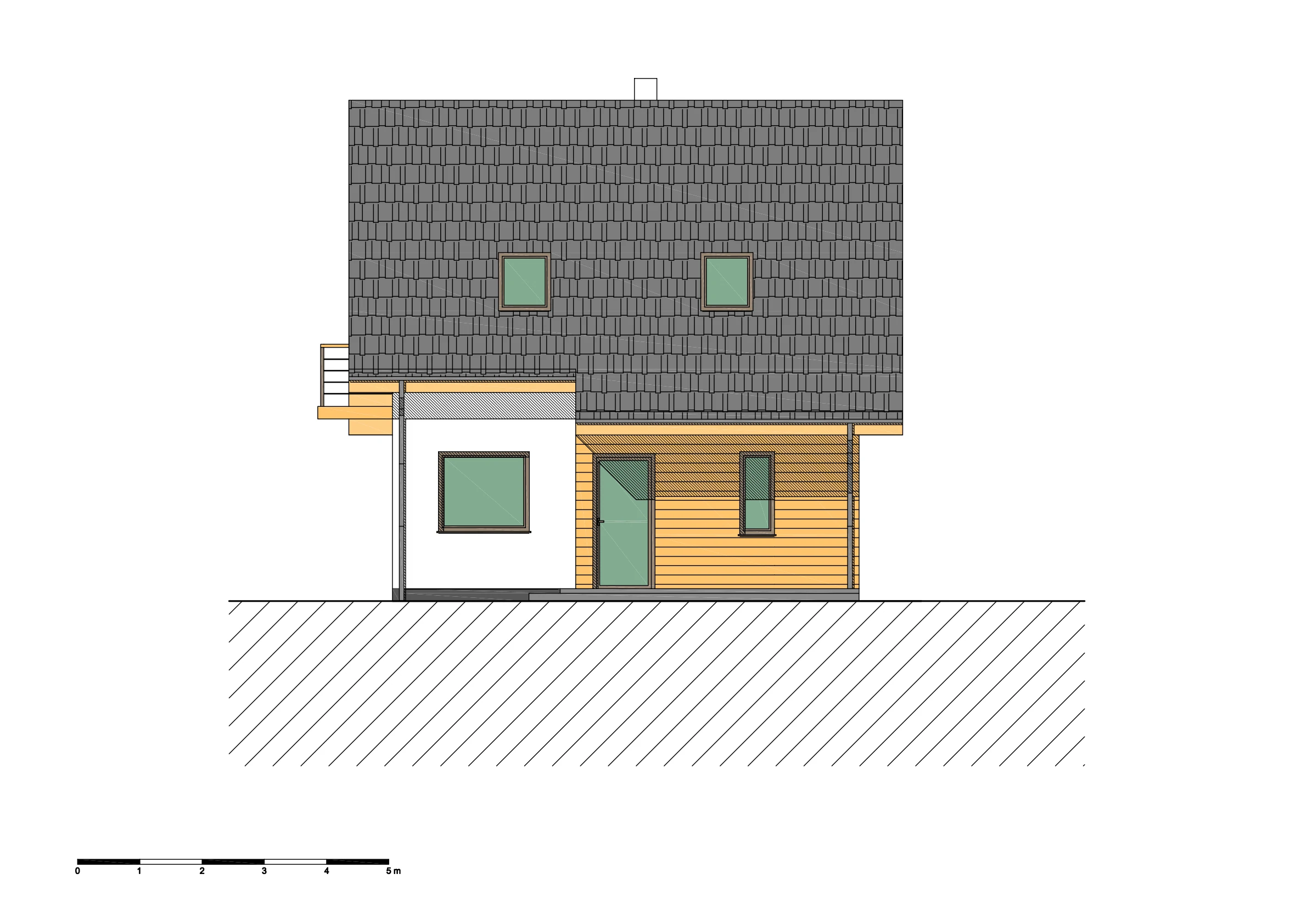 Architektonická studie - Stavba rodinné rekreace Radobyčice naší společností ArchOpa