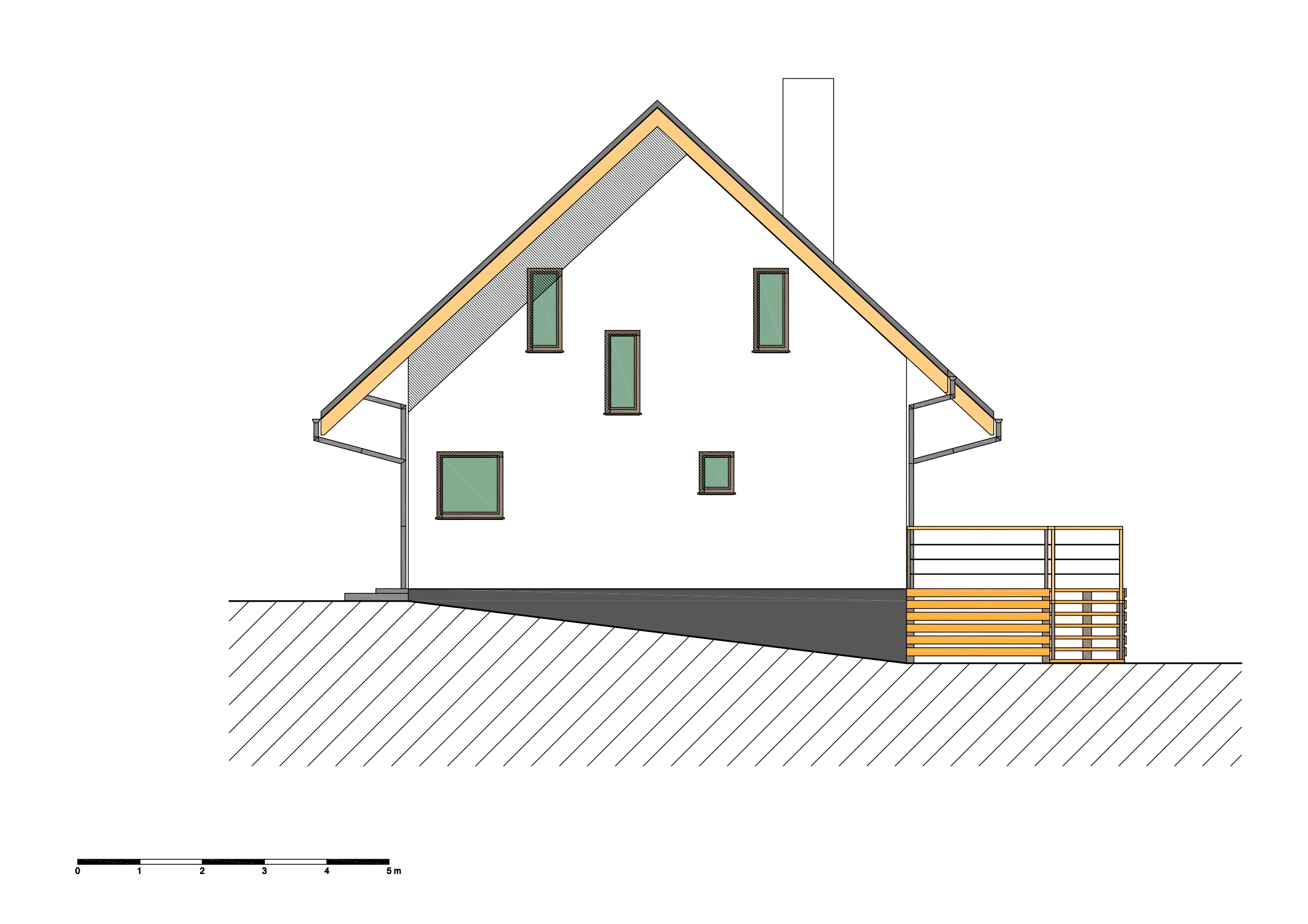 Architektonická studie - Stavba rodinné rekreace Radobyčice naší společností ArchOpa