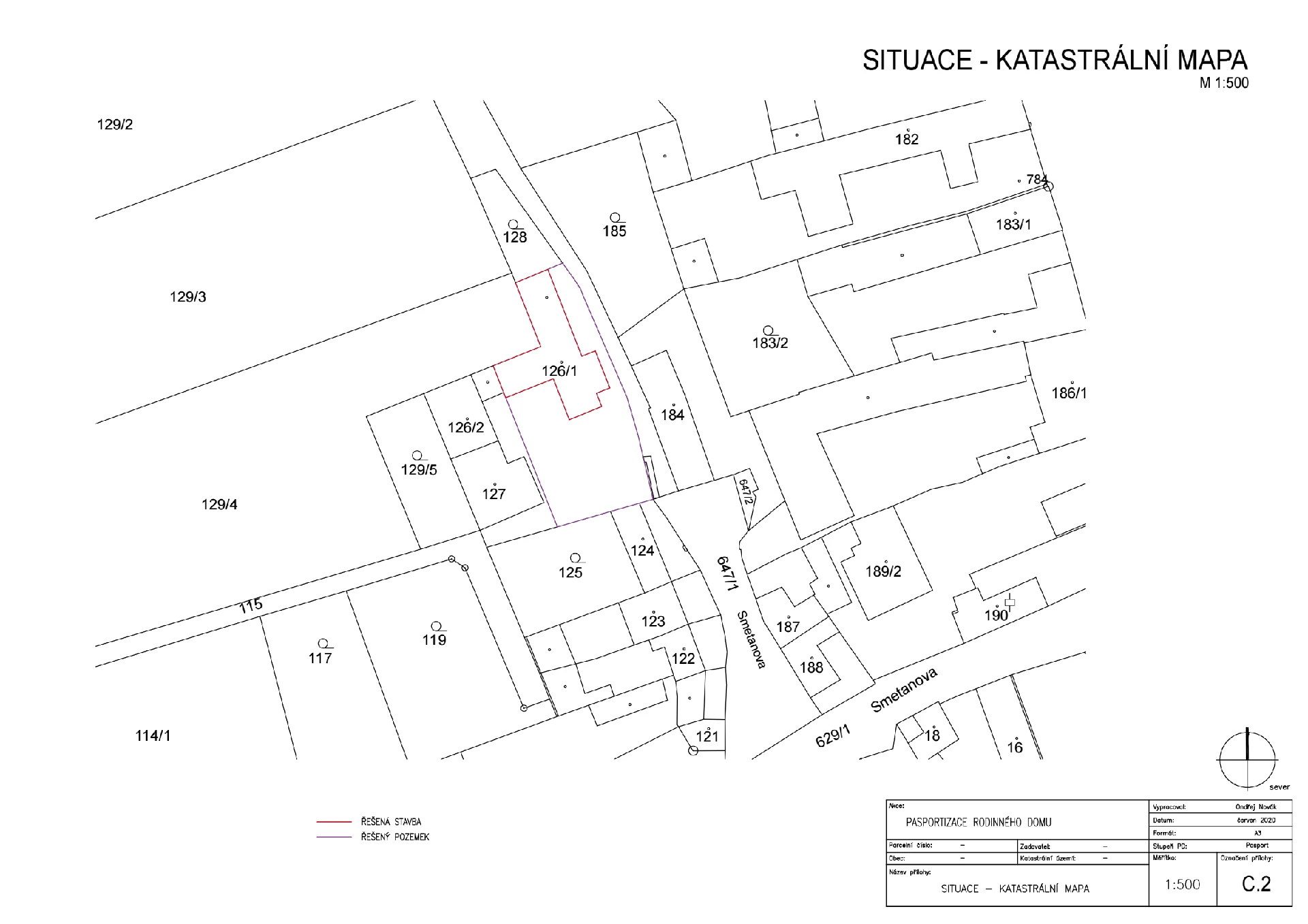 Pasport - rodinný dům Slavětín naší společností ArchOpa