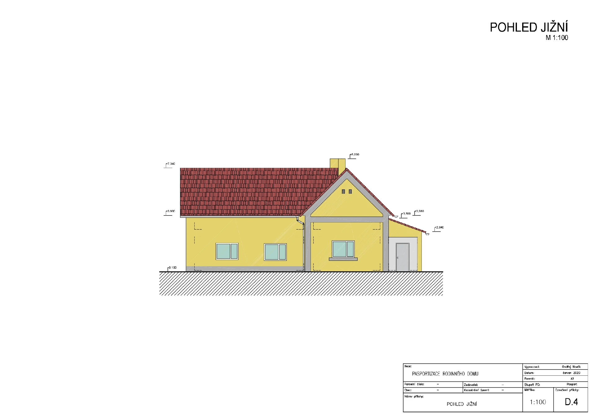 Pasport - rodinný dům Slavětín naší společností ArchOpa