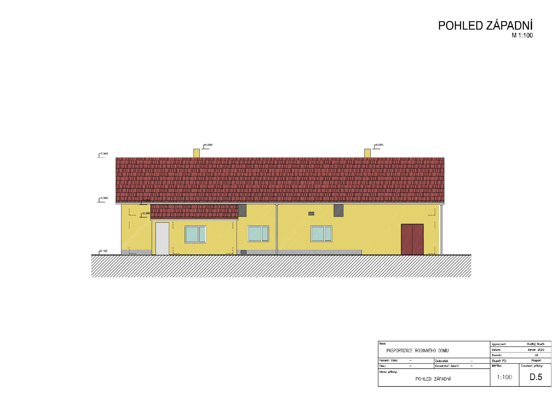 Pasport - rodinný dům Slavětín naší společností ArchOpa