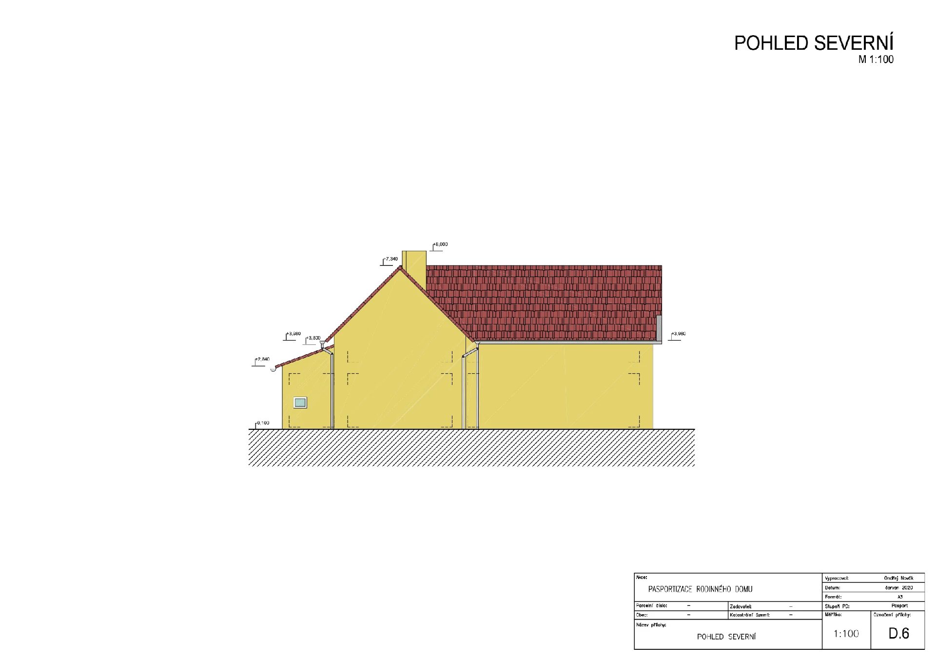 Pasport - rodinný dům Slavětín naší společností ArchOpa