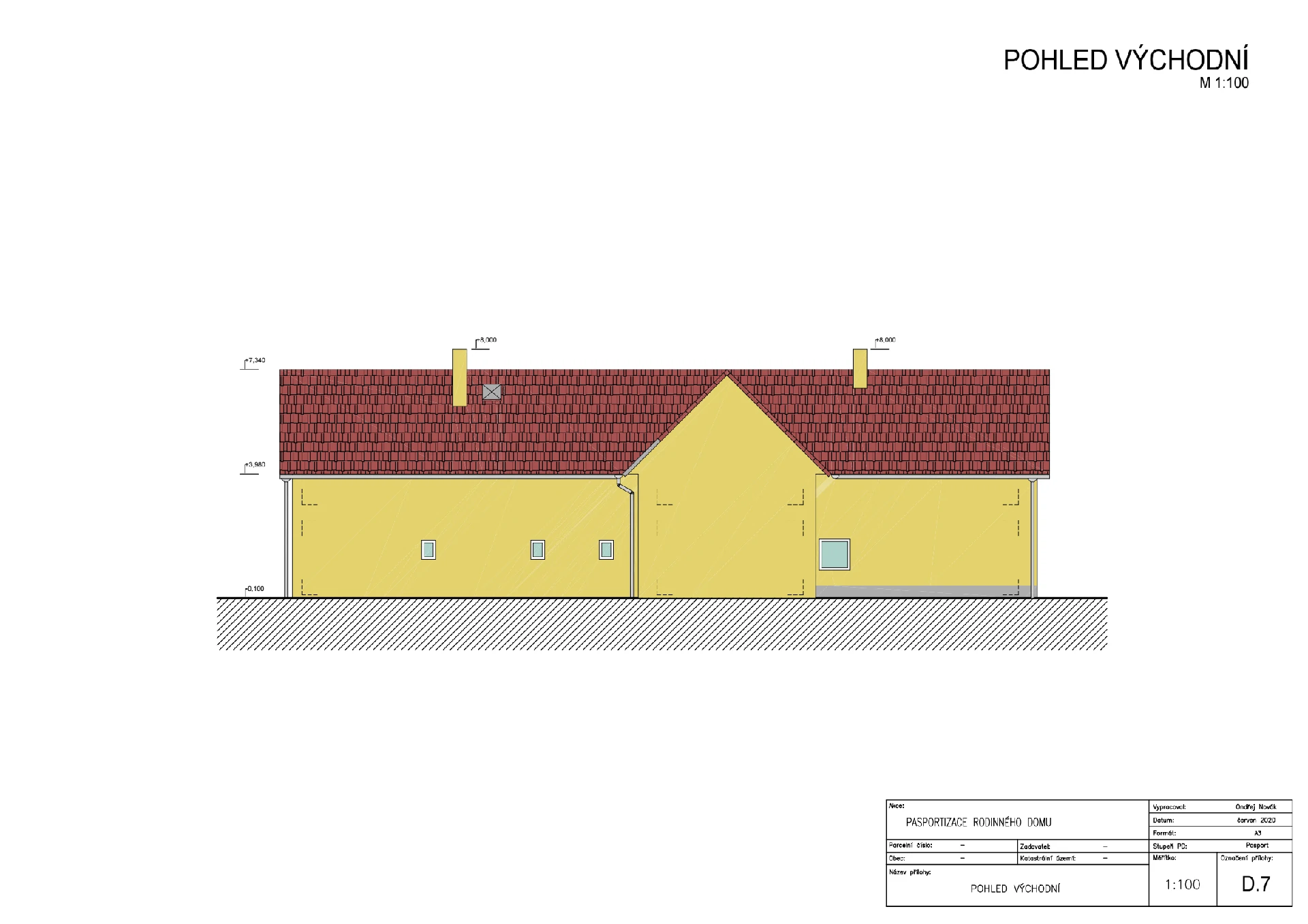 Pasport - rodinný dům Slavětín naší společností ArchOpa