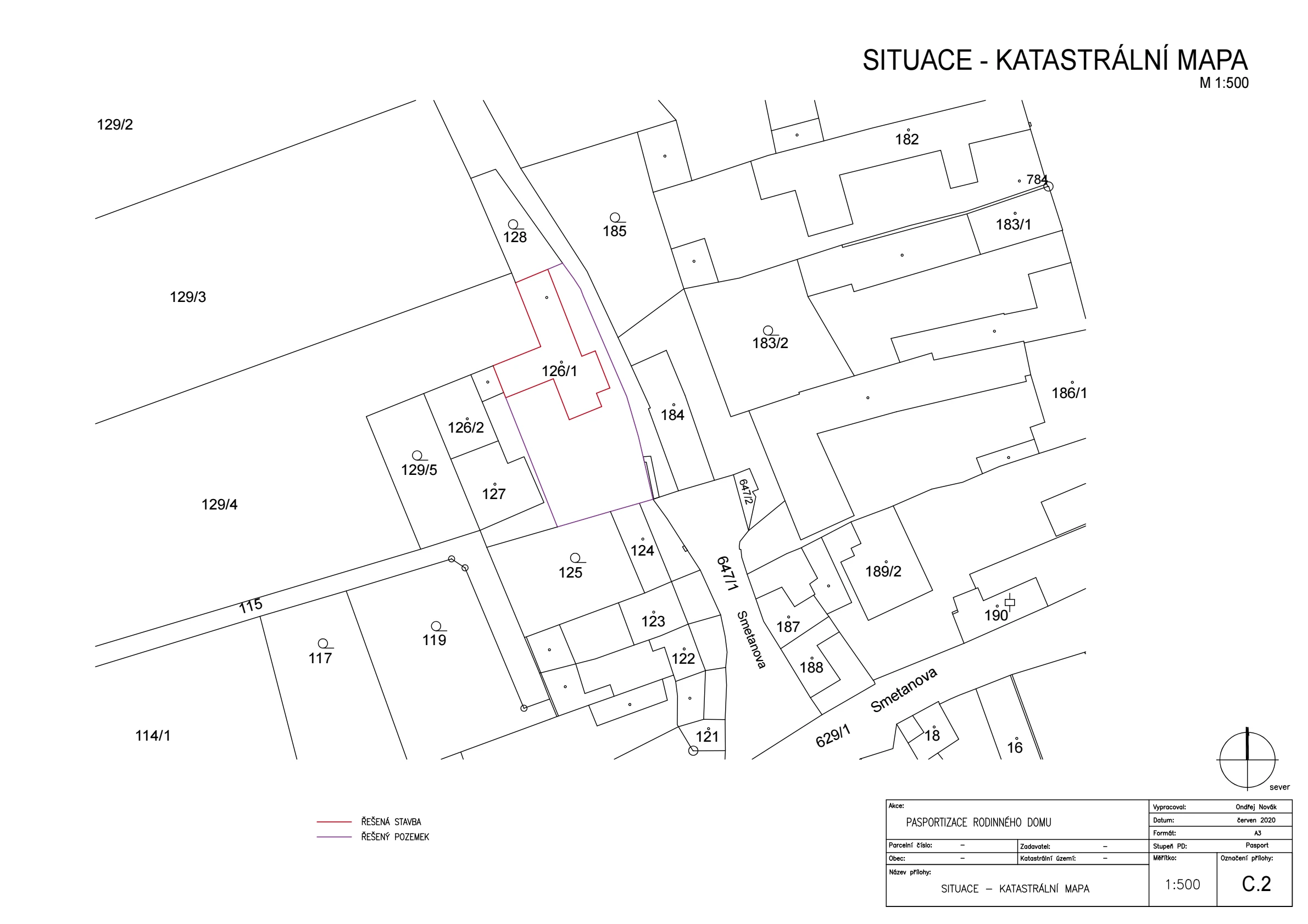 Pasport - rodinný dům Slavětín naší společností ArchOpa