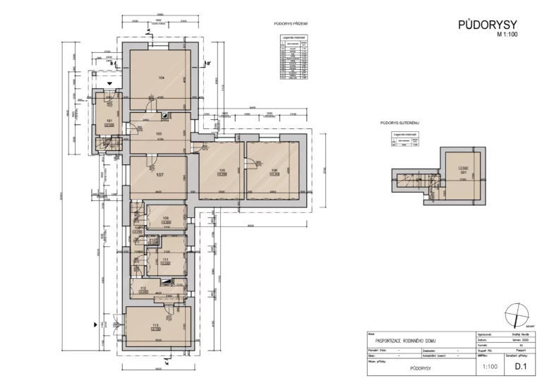 Pasport - rodinný dům Slavětín naší společností ArchOpa