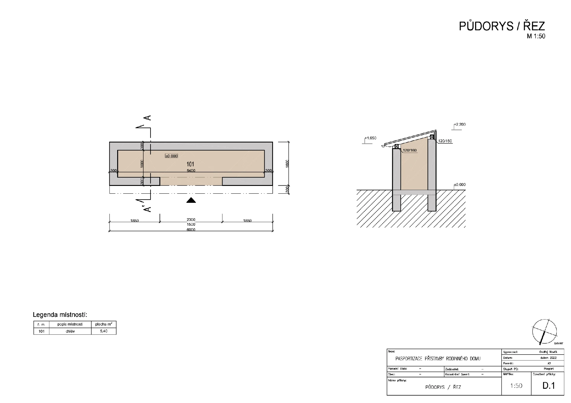 Pasport - přístavby Slavětín naší společností ArchOpa