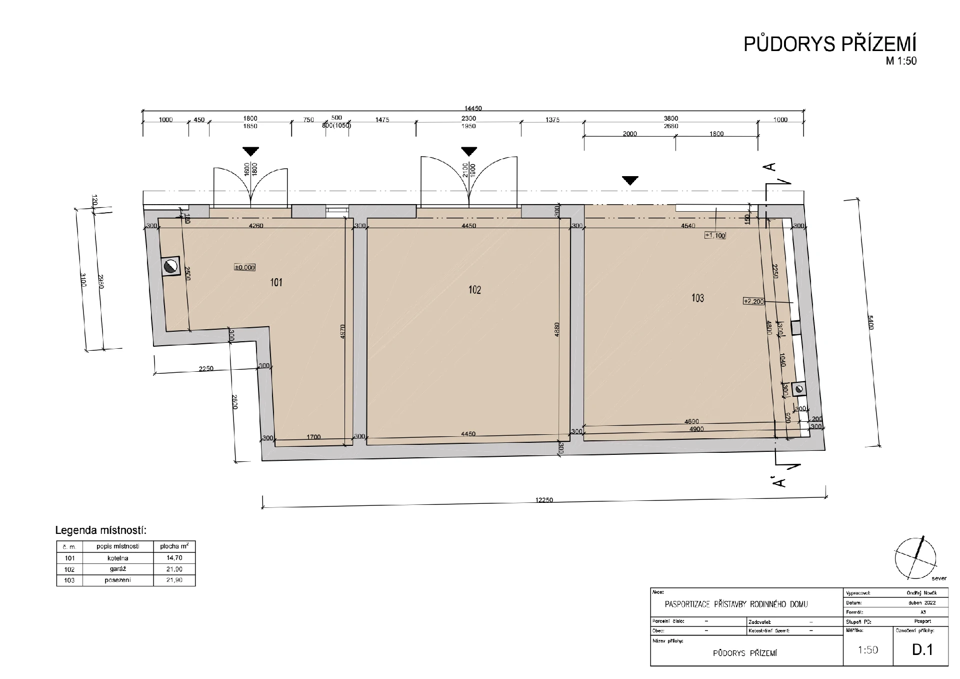 Pasport - přístavby Slavětín naší společností ArchOpa