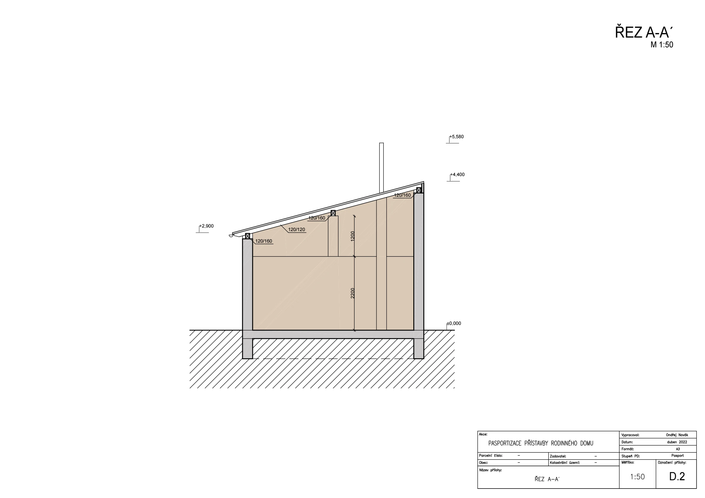 Pasport - přístavby Slavětín naší společností ArchOpa