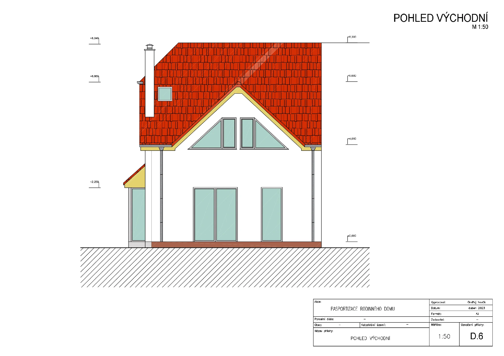 Pasport - rodinný dům Řehenice naší společností ArchOpa