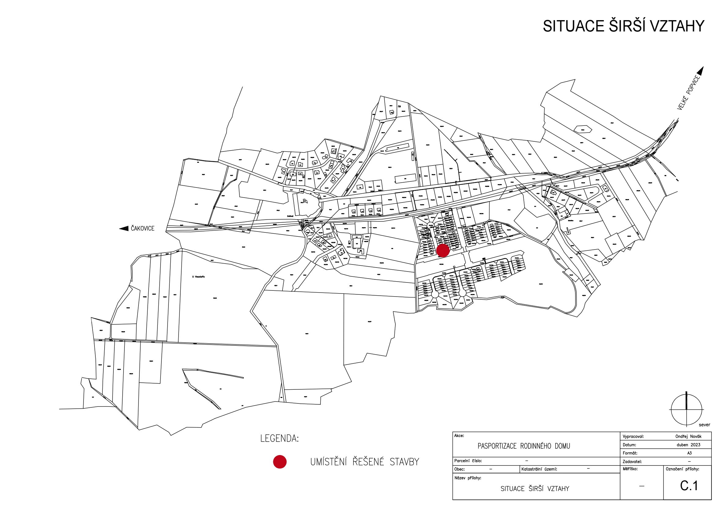 Pasport - rodinný dům Řehenice naší společností ArchOpa