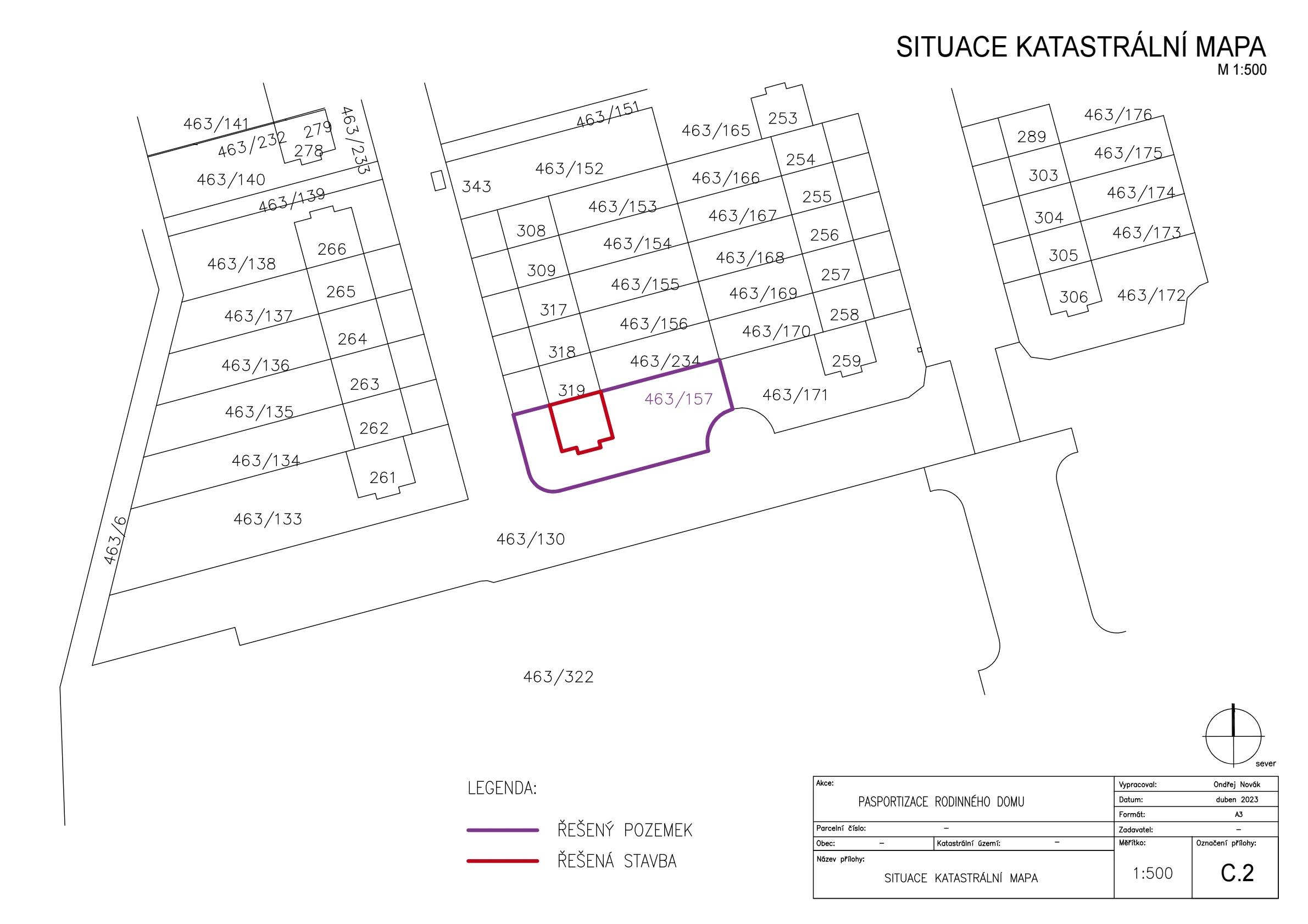 Pasport - rodinný dům Řehenice naší společností ArchOpa