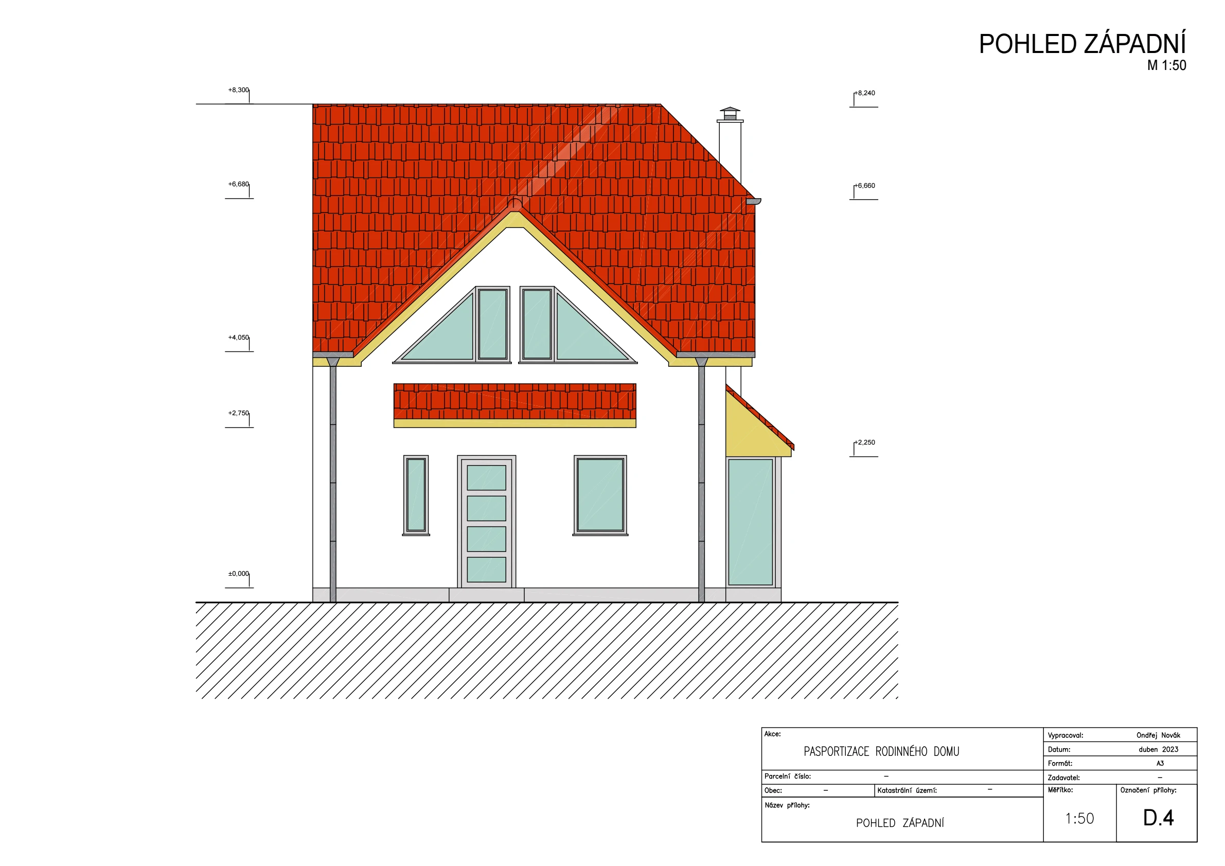 Pasport - rodinný dům Řehenice naší společností ArchOpa