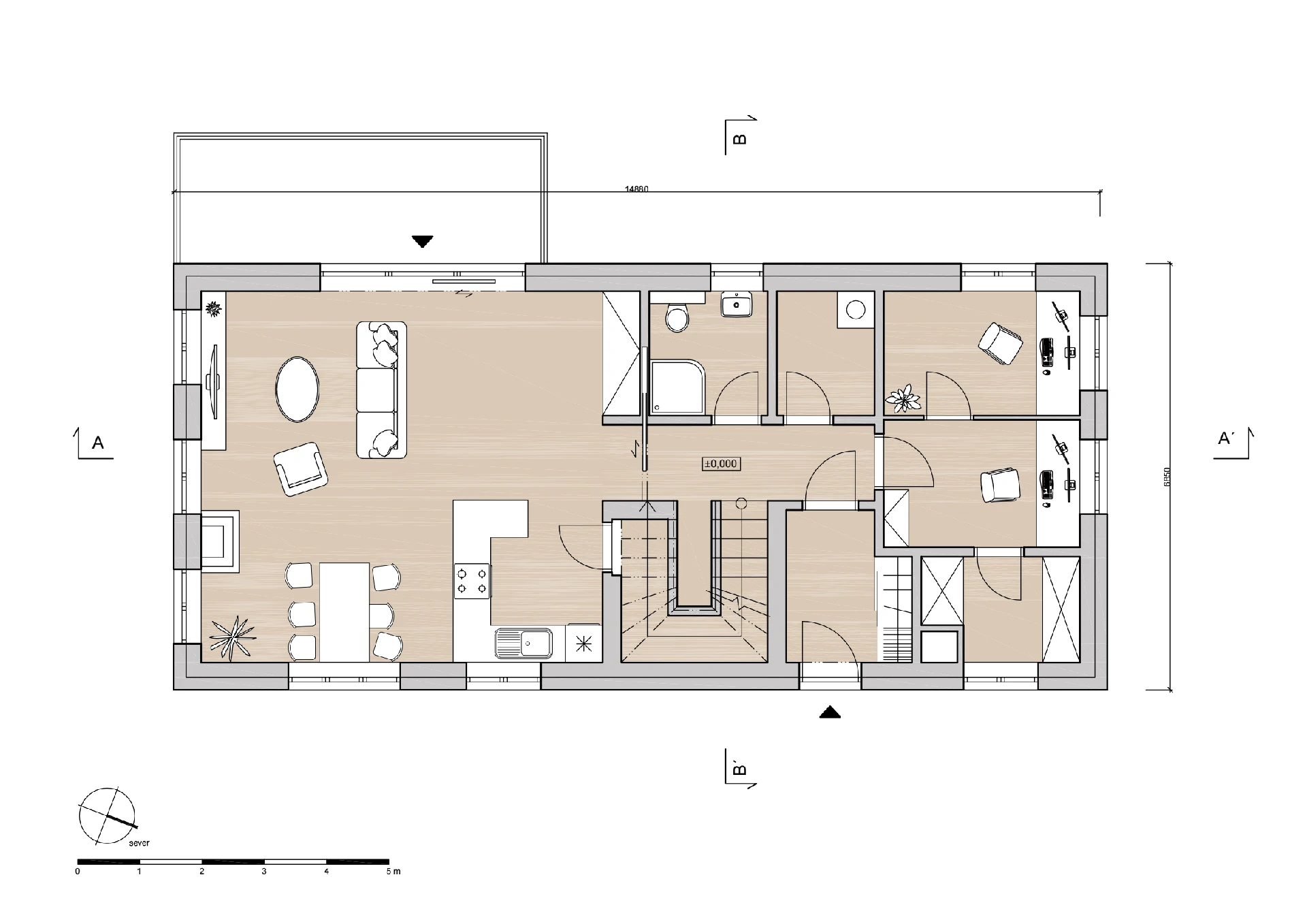 Architektonická studie - Rodinný dům Bynovec naší společností ArchOpa