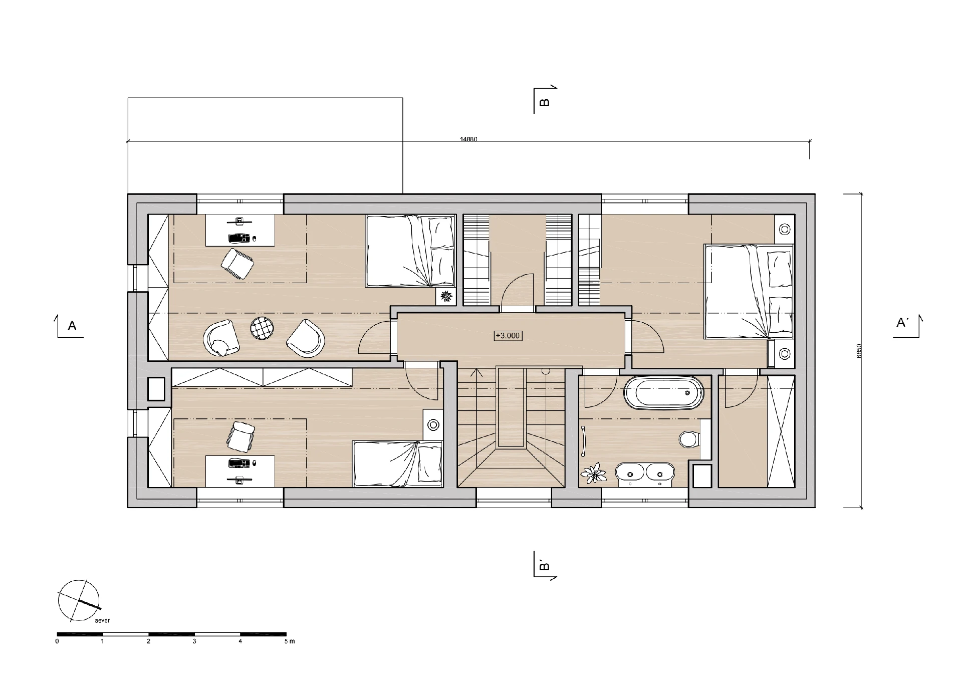 Architektonická studie - Rodinný dům Bynovec naší společností ArchOpa