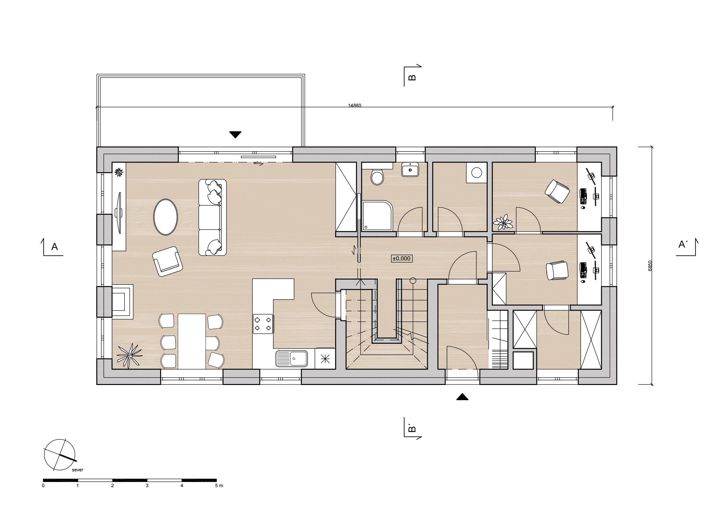 Architektonická studie - Rodinný dům Bynovec naší společností ArchOpa