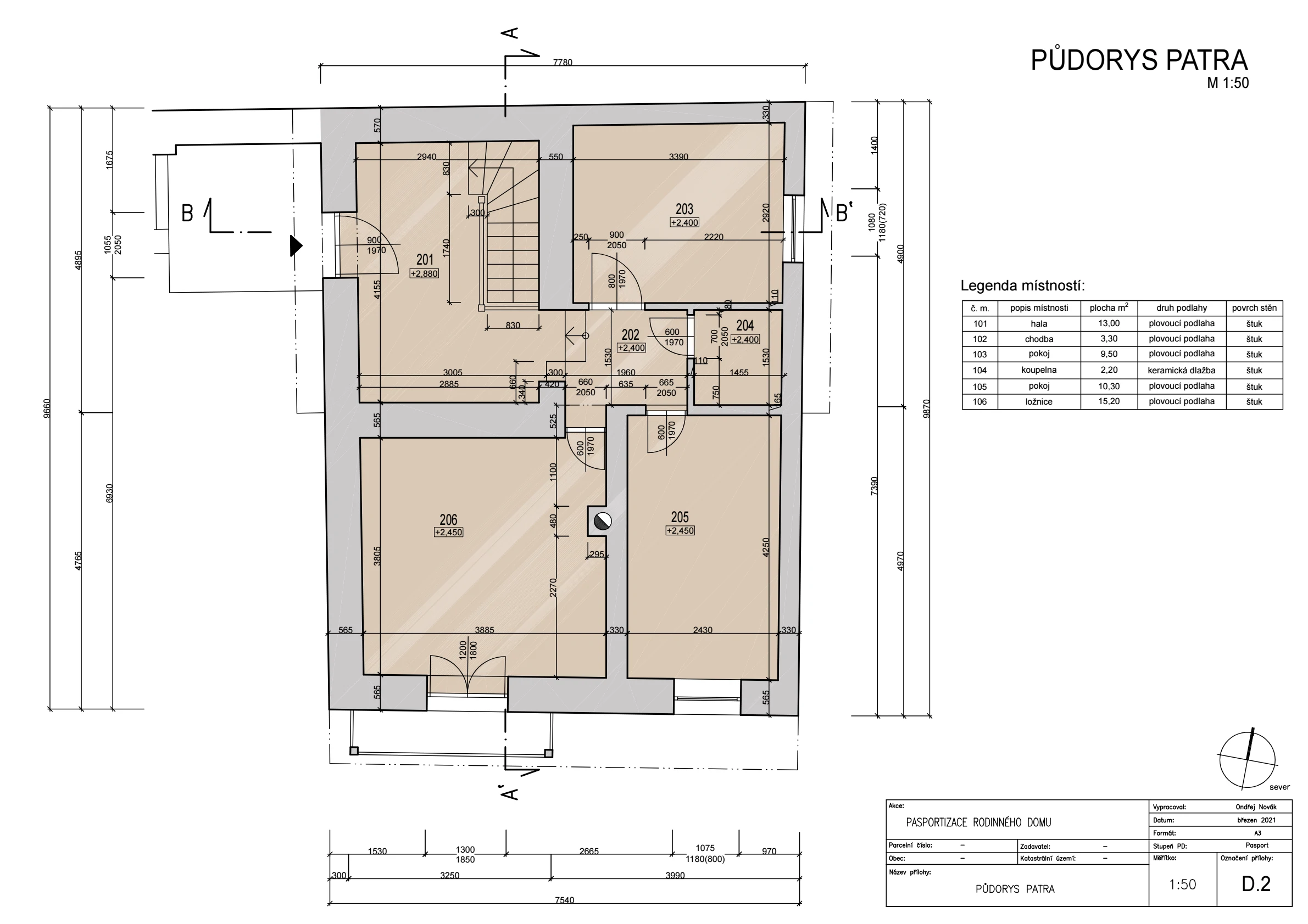 Pasport - rodinný dům Černochov naší společností ArchOpa