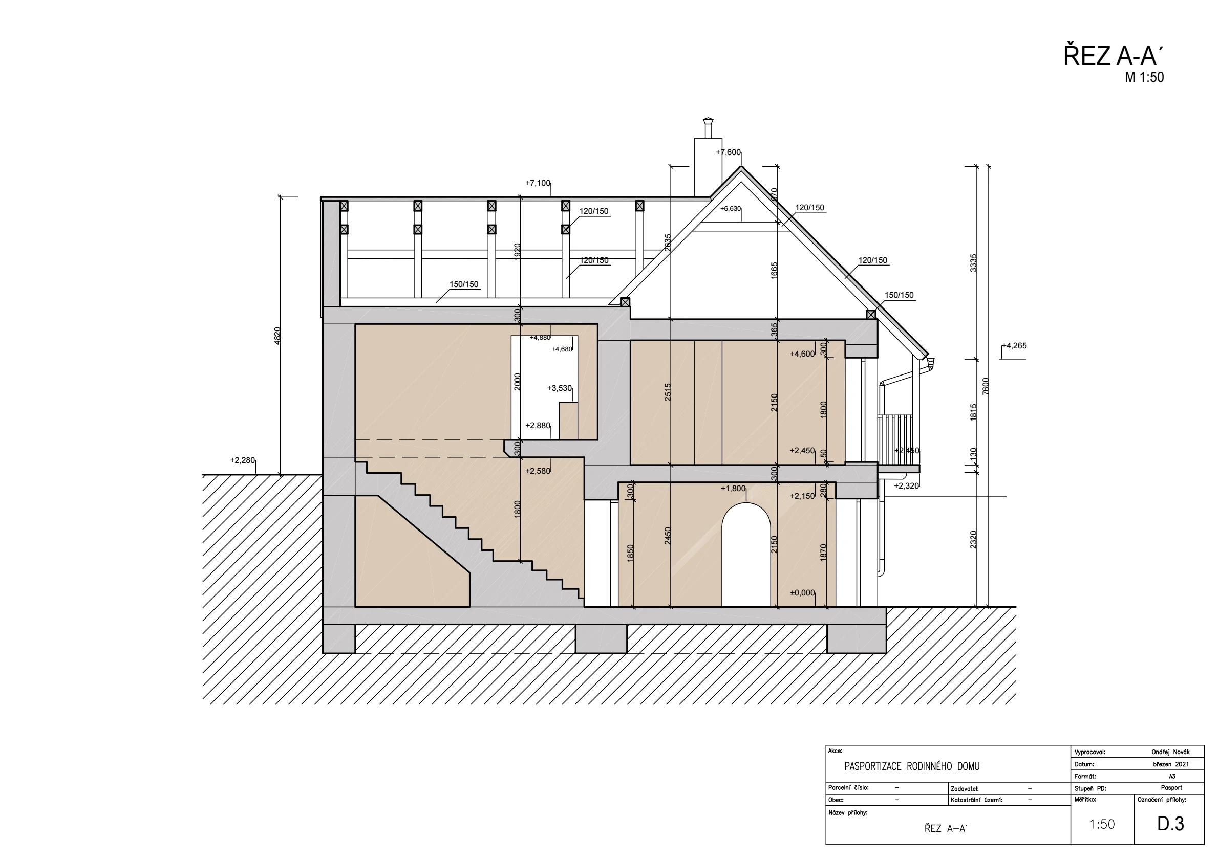 Pasport - rodinný dům Černochov naší společností ArchOpa