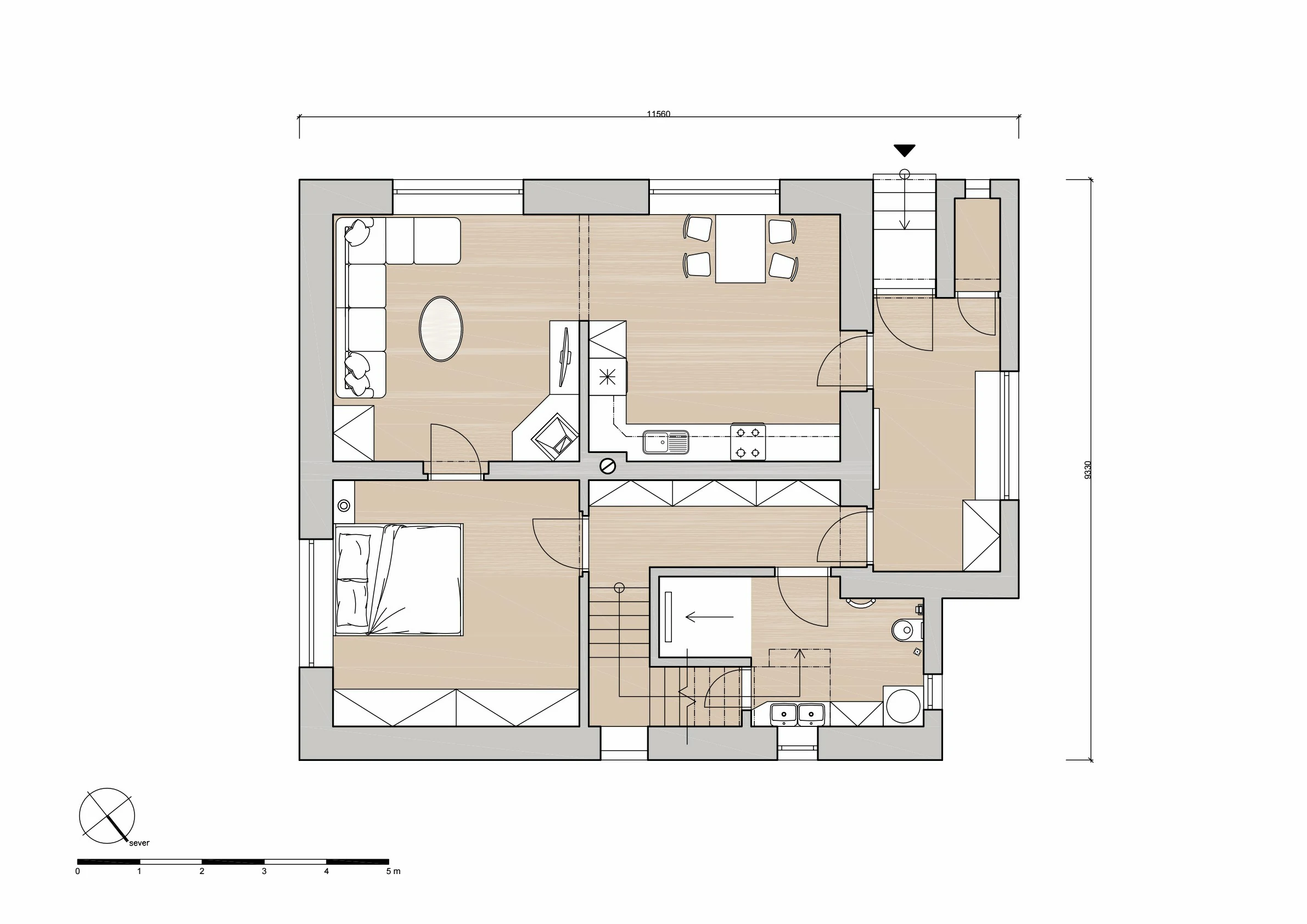 Návrh rekonstrukce - rodinný dům Ročov naší společností ArchOpa