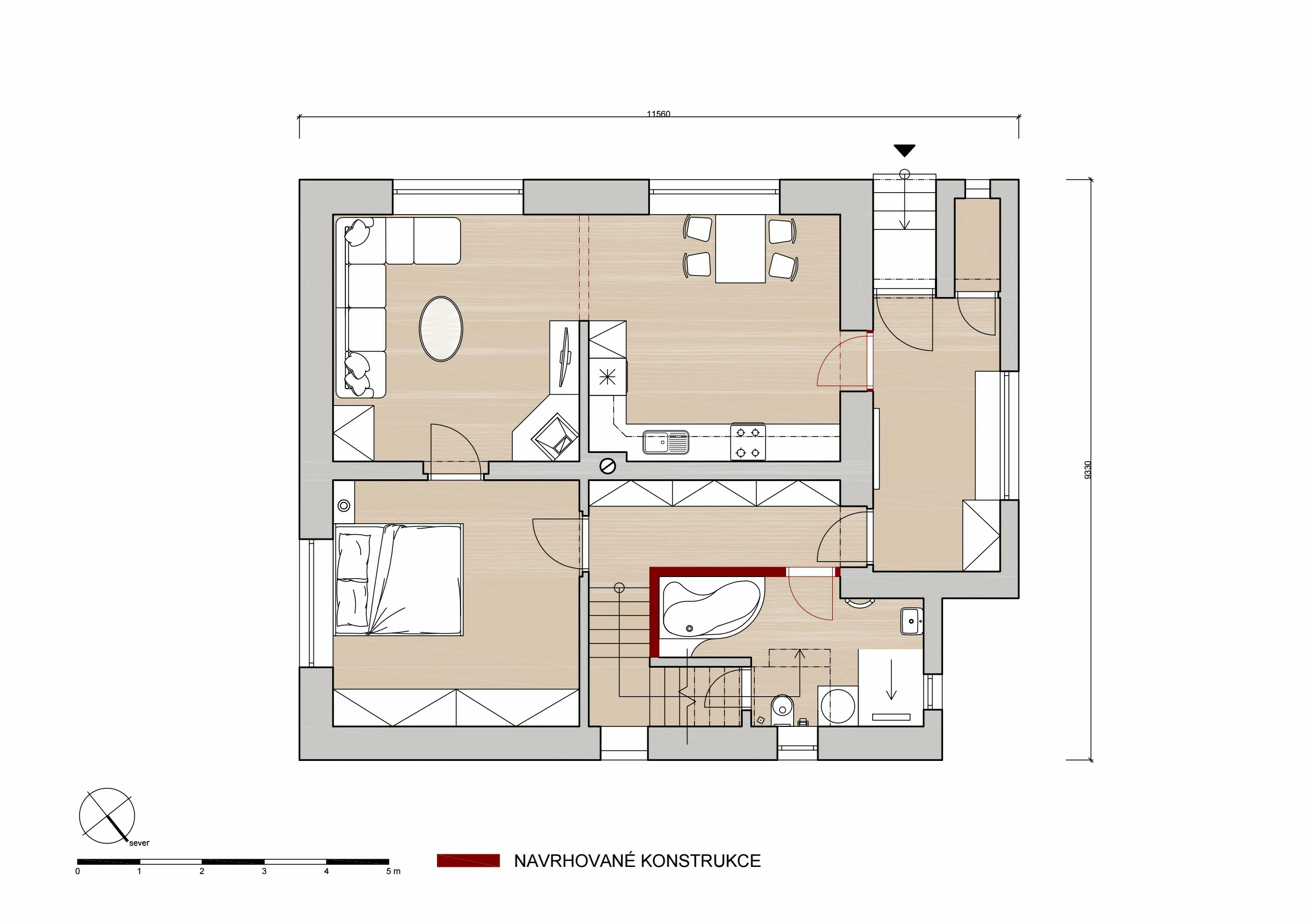 Návrh rekonstrukce - rodinný dům Ročov naší společností ArchOpa